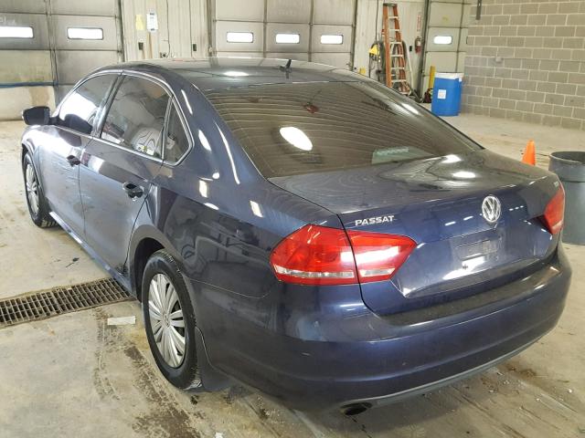 1VWAS7A37EC120445 - 2014 VOLKSWAGEN PASSAT S BLUE photo 3