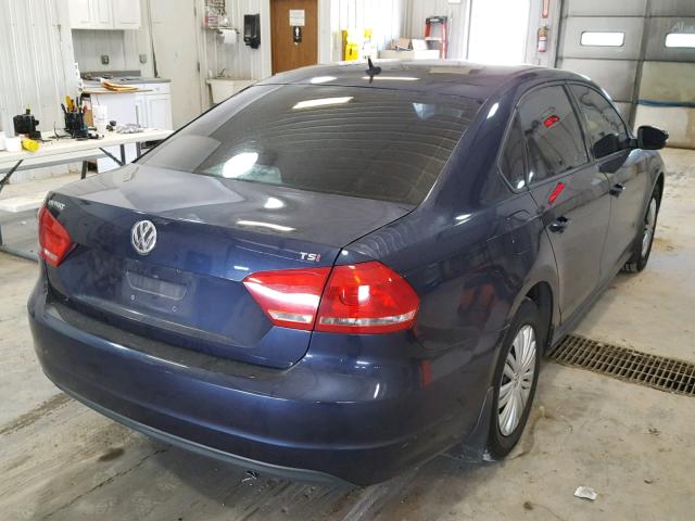 1VWAS7A37EC120445 - 2014 VOLKSWAGEN PASSAT S BLUE photo 4