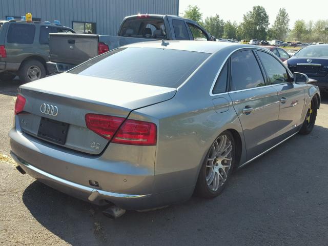 WAUAVAFD2BN018251 - 2011 AUDI A8 QUATTRO GRAY photo 4