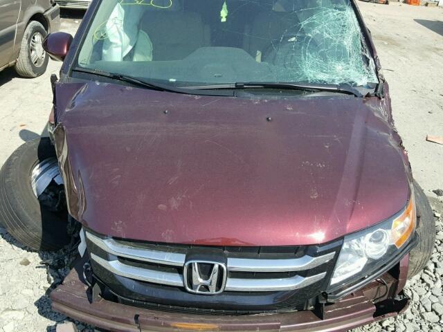 5FNRL5H34GB076956 - 2016 HONDA ODYSSEY SE BURGUNDY photo 7