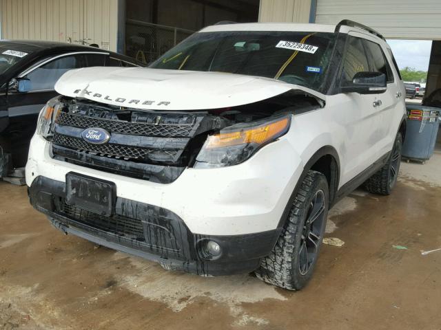 1FM5K8GT3EGC34755 - 2014 FORD EXPLORER S WHITE photo 2