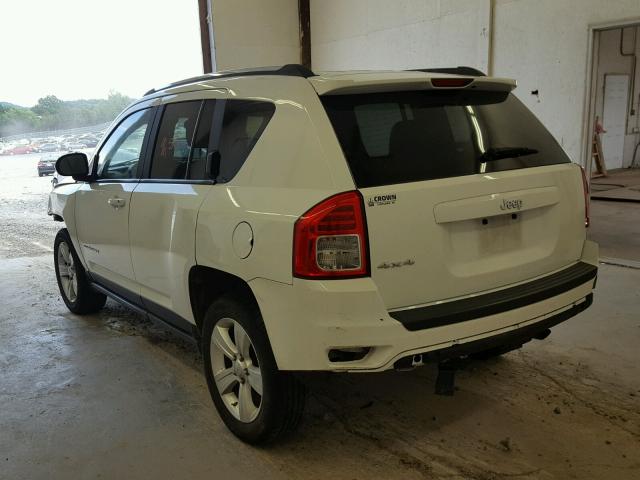 1C4NJDBB8CD625798 - 2012 JEEP COMPASS SP WHITE photo 3