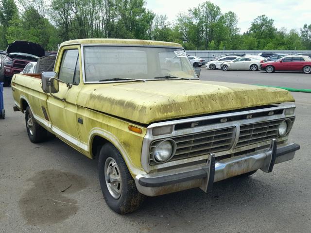 F10YRR49606 - 1973 FORD F100 YELLOW photo 1