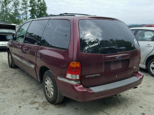 2FMDA5348YBB27773 - 2000 FORD WINDSTAR S MAROON photo 3