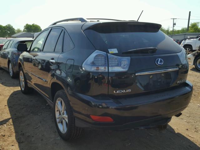 JTJHW31UX82066816 - 2008 LEXUS RX 400H BLACK photo 3