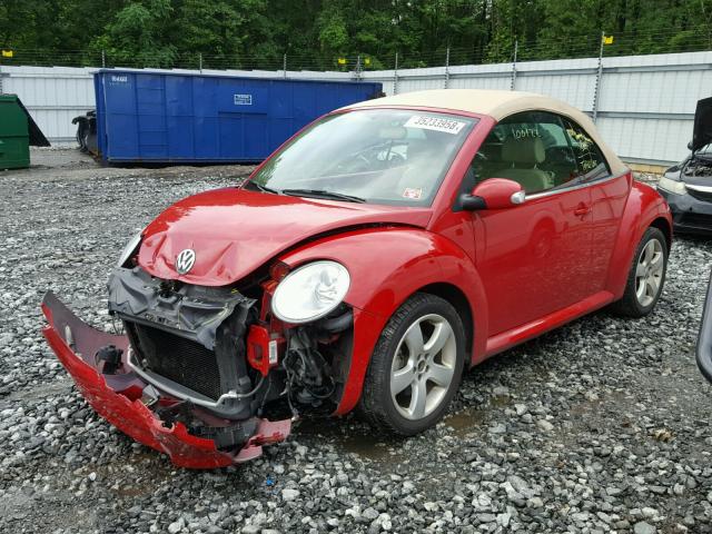 3VWSF31Y67M421321 - 2007 VOLKSWAGEN NEW BEETLE წითელი ფოტო 2