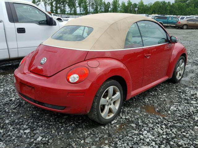 3VWSF31Y67M421321 - 2007 VOLKSWAGEN NEW BEETLE წითელი ფოტო 4