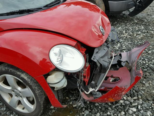 3VWSF31Y67M421321 - 2007 VOLKSWAGEN NEW BEETLE წითელი ფოტო 9