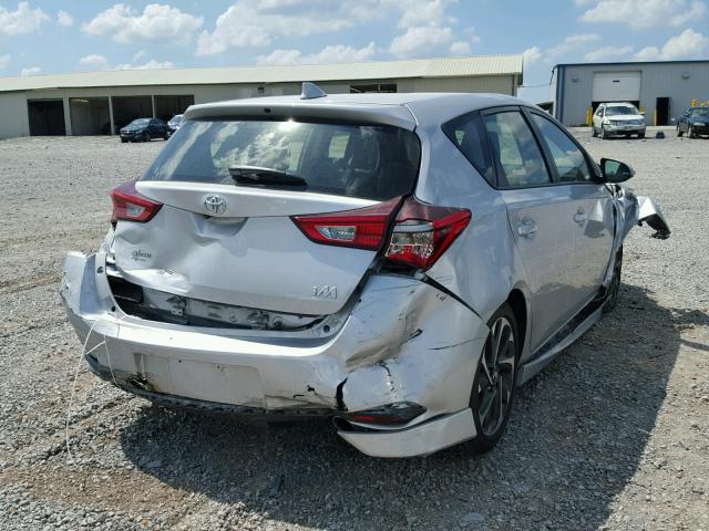 JTNKARJE7JJ564708 - 2018 TOYOTA COROLLA IM SILVER photo 4