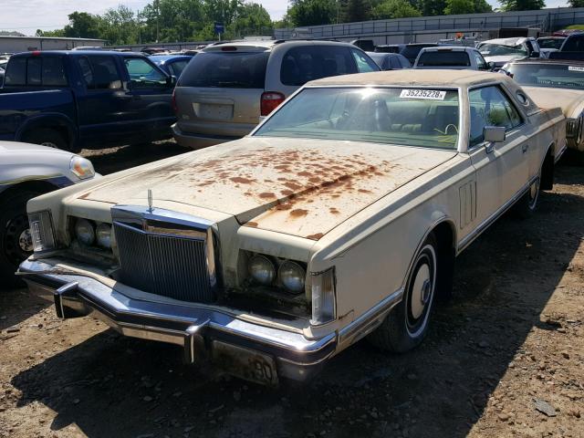 8Y89S894301 - 1978 LINCOLN MARK YELLOW photo 2