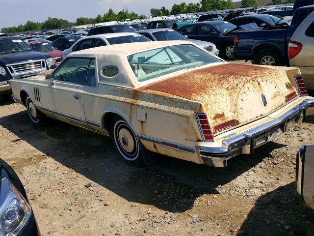 8Y89S894301 - 1978 LINCOLN MARK YELLOW photo 3