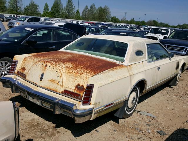 8Y89S894301 - 1978 LINCOLN MARK YELLOW photo 4