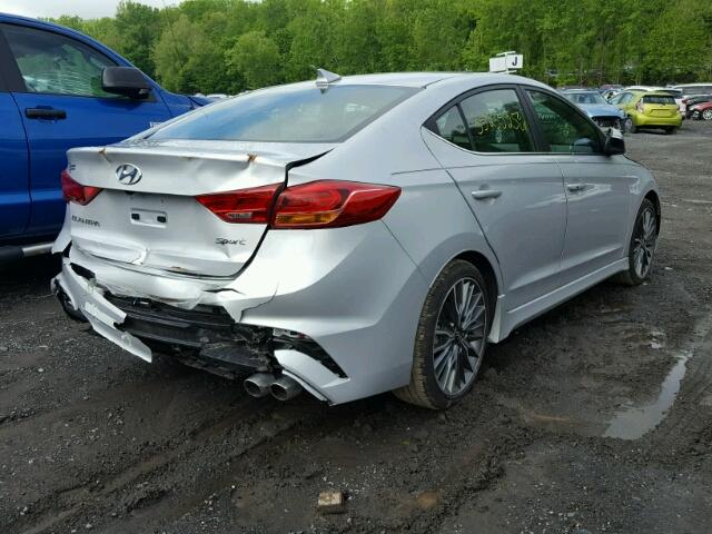 KMHD04LB7HU335035 - 2017 HYUNDAI ELANTRA SP SILVER photo 4