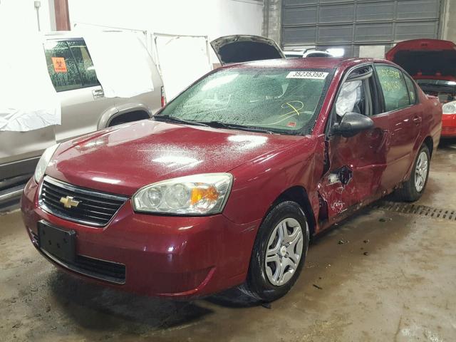 1G1ZS58F87F218355 - 2007 CHEVROLET MALIBU LS მუქწითელი ფოტო 2