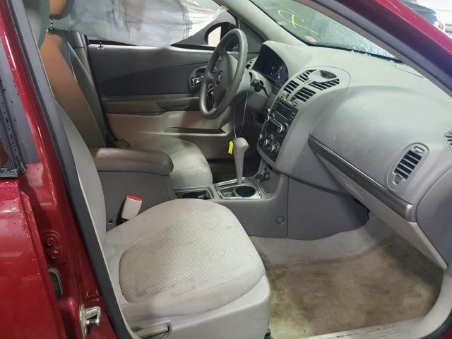 1G1ZS58F87F218355 - 2007 CHEVROLET MALIBU LS მუქწითელი ფოტო 5