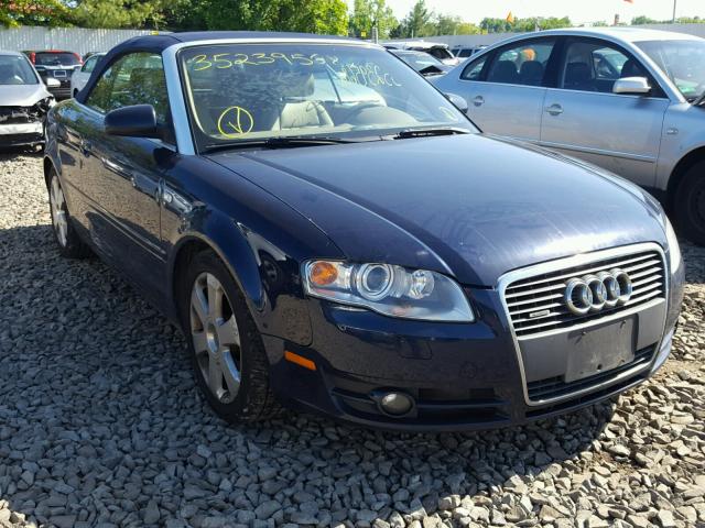 WAUDF48HX7K029812 - 2007 AUDI A4 2.0T CA BLUE photo 1