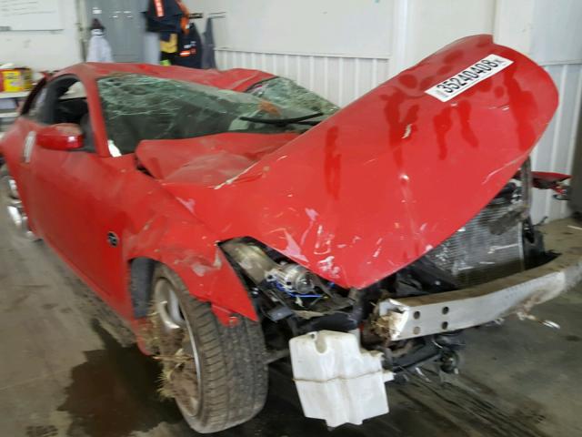 JN1BZ34D38M700566 - 2008 NISSAN 350Z COUPE RED photo 10