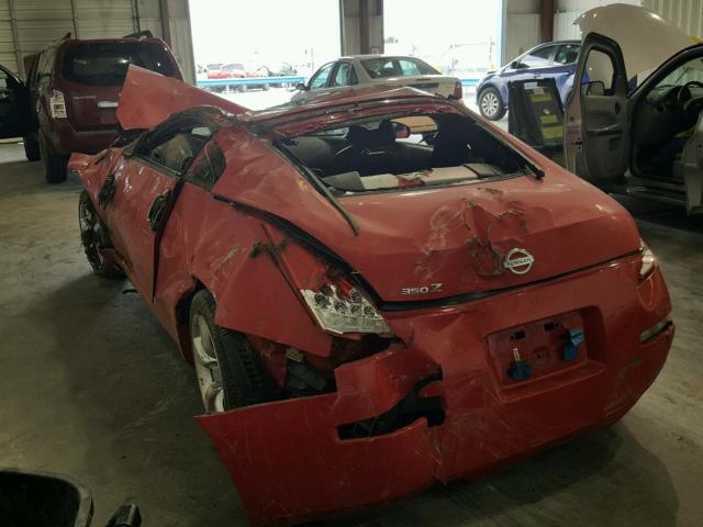 JN1BZ34D38M700566 - 2008 NISSAN 350Z COUPE RED photo 3