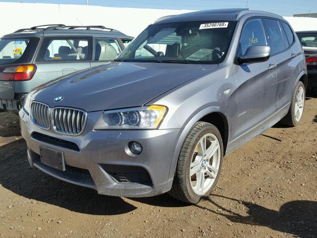 5UXWX7C52E0E79245 - 2014 BMW X3 XDRIVE3 CHARCOAL photo 2