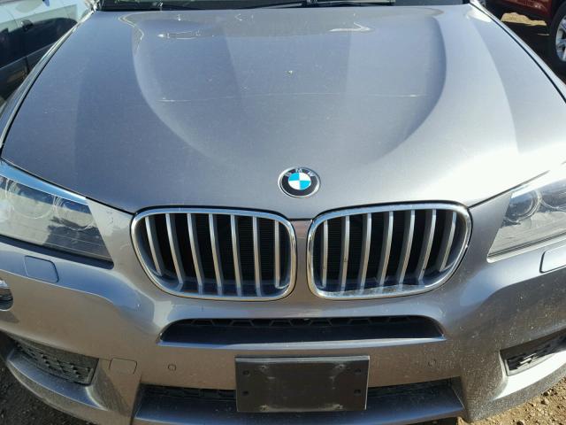 5UXWX7C52E0E79245 - 2014 BMW X3 XDRIVE3 CHARCOAL photo 7