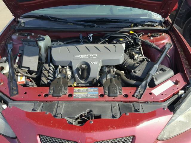 2G2WS522651139128 - 2005 PONTIAC GRAND PRIX RED photo 7