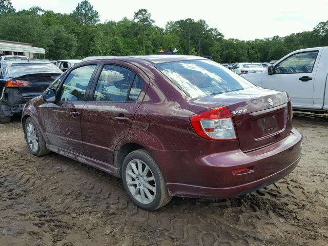 JS2YC414X85102963 - 2008 SUZUKI SX4 MAROON photo 3