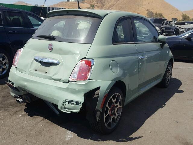 3C3CFFBRXFT576186 - 2015 FIAT 500 SPORT GREEN photo 4