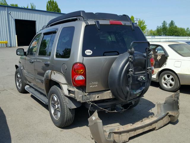 1J8GL38K43W584782 - 2003 JEEP LIBERTY RE 棕色 照片 3