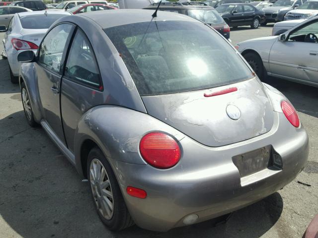3VWBK21C93M426923 - 2003 VOLKSWAGEN NEW BEETLE GRAY photo 3