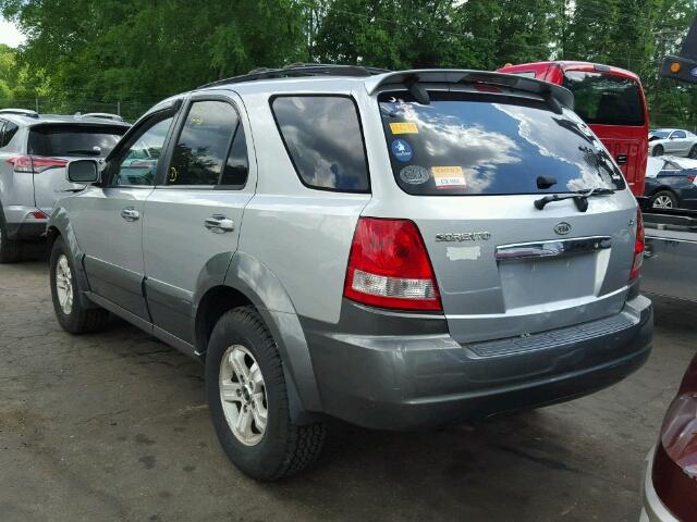 KNDJD733835152784 - 2003 KIA SORENTO EX SILVER photo 3