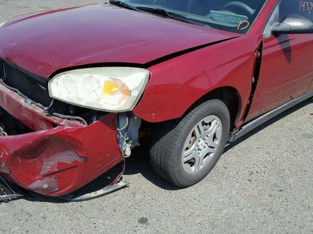 1G1ZS58FX7F279996 - 2007 CHEVROLET MALIBU LS ბურგუნდია ფოტო 9