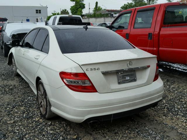 WDDGF56X08F141793 - 2008 MERCEDES-BENZ C 350 WHITE photo 3