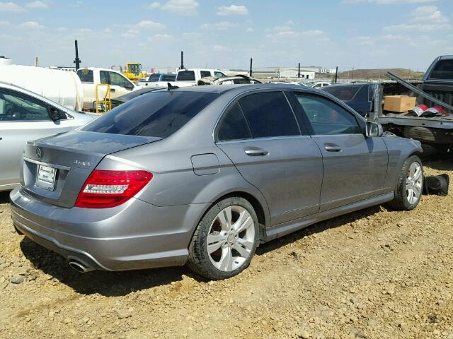 WDDGF8BB5CA702023 - 2012 MERCEDES-BENZ C 300 4MAT GRAY photo 4