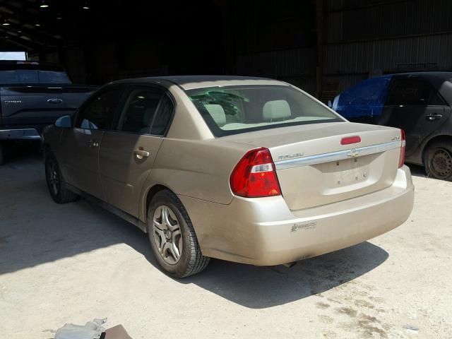 1G1ZS538X6F133542 - 2006 CHEVROLET MALIBU LS 金色 照片 3