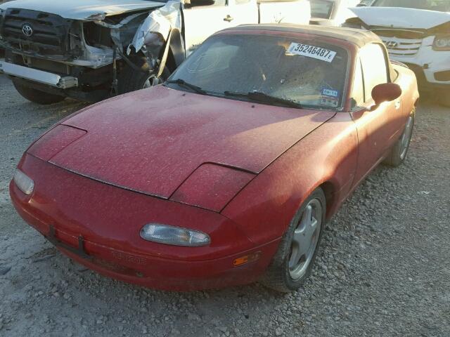 JM1NA3511L0135661 - 1990 MAZDA MX-5 MIATA RED photo 2