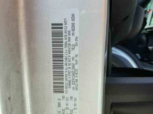 3C6TRVDG4EE129467 - 2014 RAM PROMASTER 银色 照片 10