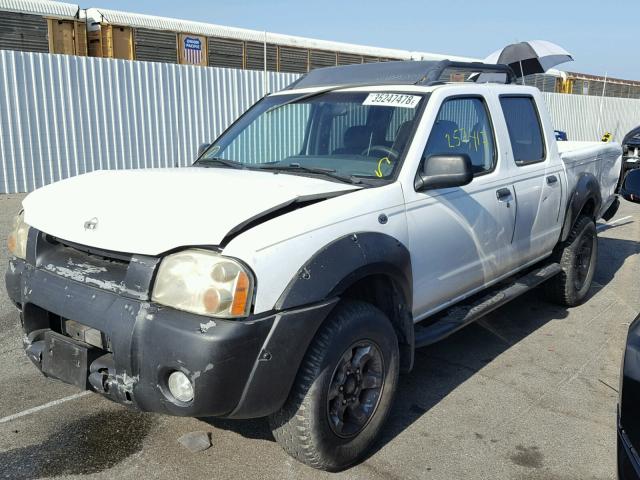 1N6ED27T51C395778 - 2001 NISSAN FRONTIER C WHITE photo 2