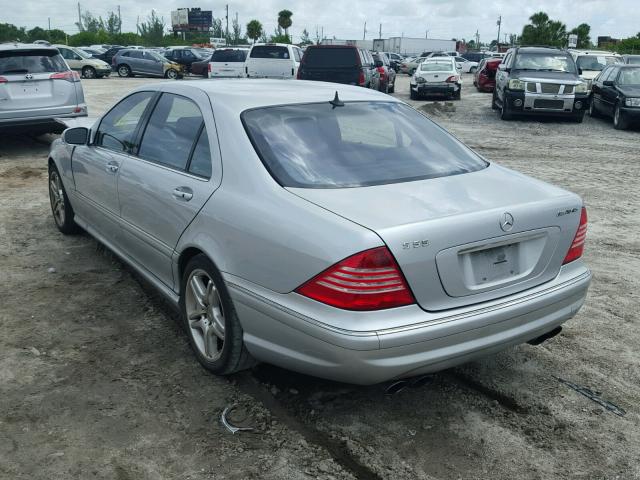 WDBNG74J33A341144 - 2003 MERCEDES-BENZ S 55 AMG SILVER photo 3