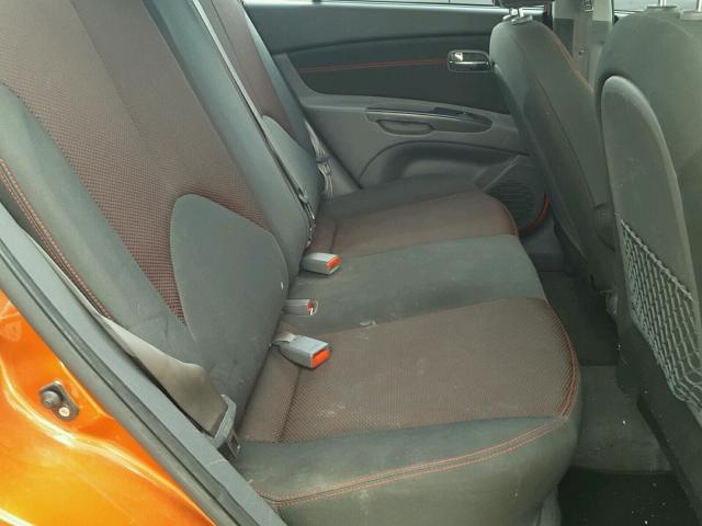 KNADH5A36A6659065 - 2010 KIA RIO LX ORANGE photo 6