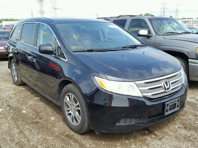 5FNRL5H68DB055341 - 2013 HONDA ODYSSEY EX BLACK photo 1