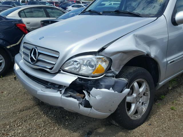 4JGAB75E63A439175 - 2003 MERCEDES-BENZ ML 500 SILVER photo 9