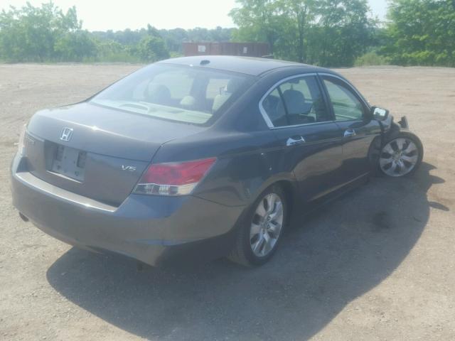 1HGCP36809A001939 - 2009 HONDA ACCORD EXL GRAY photo 4