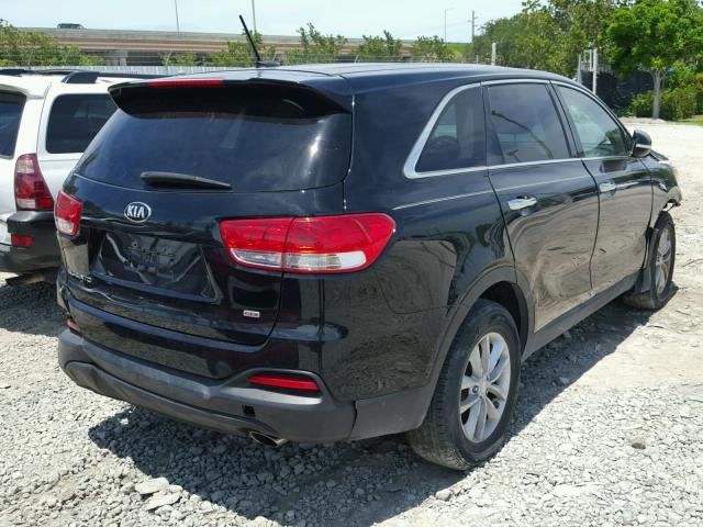 5XYPG4A33GG131163 - 2016 KIA SORENTO LX BLACK photo 4