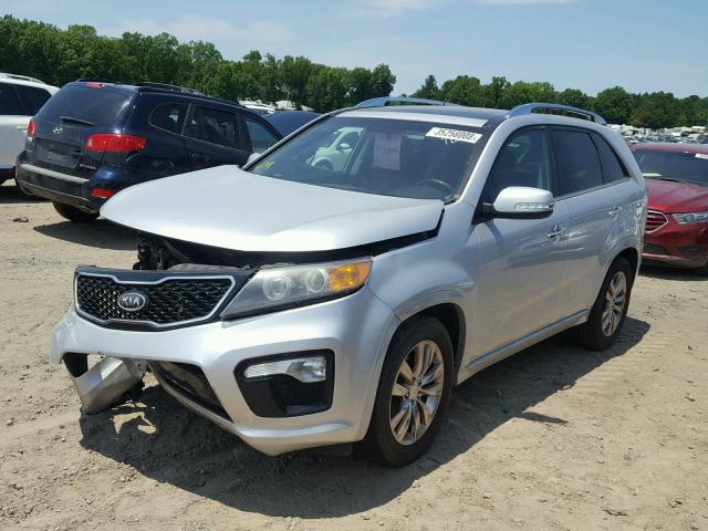 5XYKW4A20CG188547 - 2012 KIA SORENTO SX SILVER photo 2