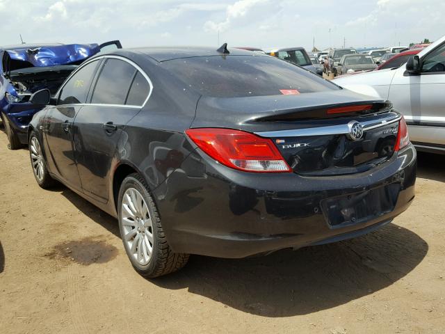 W04GT5GC0B1001546 - 2011 BUICK REGAL CXL BLACK photo 3