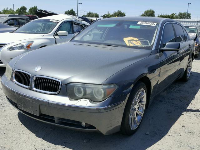 WBAGN63544DS51853 - 2004 BMW 745 LI GRAY photo 2