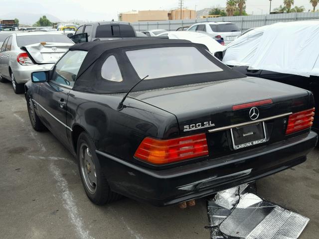 WDBFA66E1NF041057 - 1992 MERCEDES-BENZ 500 SL BLACK photo 3