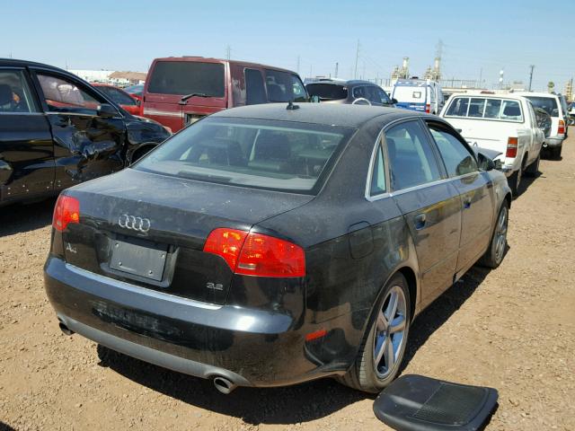 WAUAH78E77A161713 - 2007 AUDI A4 3.2 BLACK photo 4