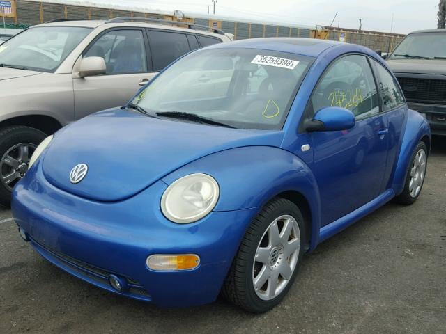3VWDD21CX2M412823 - 2002 VOLKSWAGEN NEW BEETLE Mavi foto 2