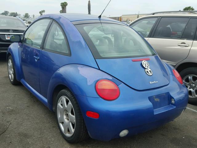 3VWDD21CX2M412823 - 2002 VOLKSWAGEN NEW BEETLE Mavi foto 3